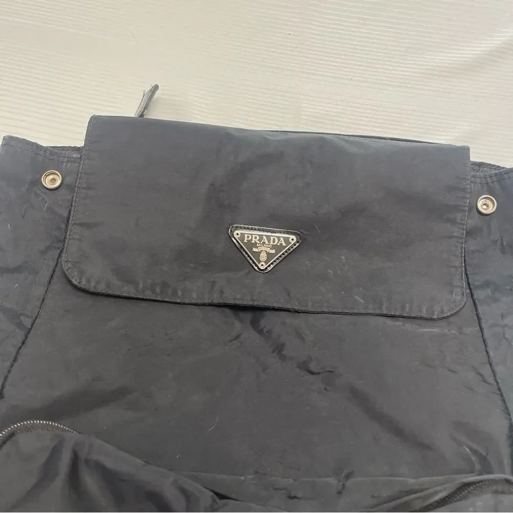 Prada Black Nylon VTG Backpack